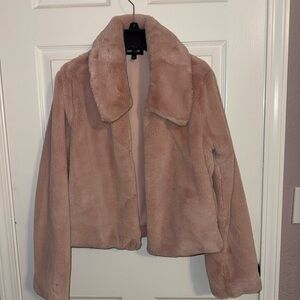 Express Teddy Jacket in Soft Pink